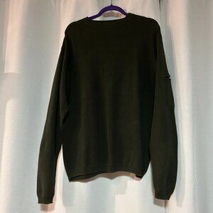 Vtg American Classics Intl Waters Sweater Mens M Green Knit Pullover academia
